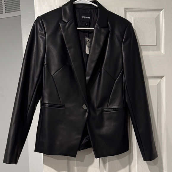 Express Faux Leather Blazer - Picture 1 of 2